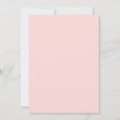 Roze zilveren olifant baby shower uitnodiging meis (Achterkant)