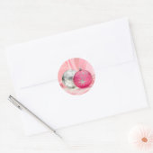ROZE & ZILVEREN ORNAMENTEN van SHARON SHARPE Ronde Sticker (Envelop)