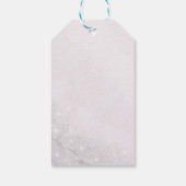 Roze zilveren prinsessenjurk Sprookjesverjaardagsf Cadeaulabel (Achterkant)