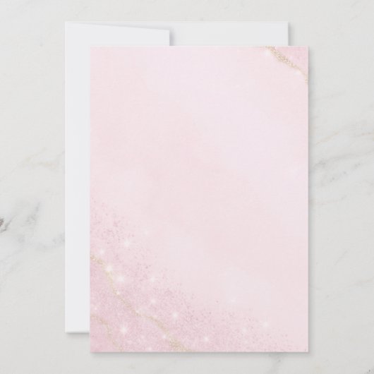 Roze zilveren prinsessenjurk Sprookjesverjaardagsf Kaart (Achterkant)