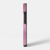 Roze zilveren spaarlint iPhone 14 Hoesje iPhone Hoesje (Linkerkant)
