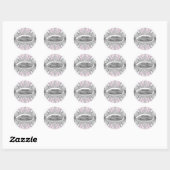 Roze & Zilveren Sparkle Diamond Sweet 16 Sticker (Vel)