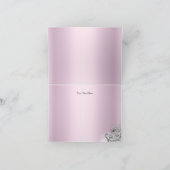 Roze & Zilveren Sparkle Masquerade Dank u kaart (Binnen)