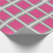 Roze & Zilveren Vierkant Cadeaupapier (Hoek)