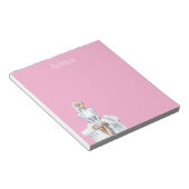 Roze Zilveren Vrouw als Cadeau Notitieblok (Schuin)