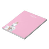 Roze Zilveren Vrouw als Cadeau Notitieblok (Linkerzijde)