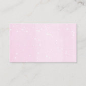 Roze zilveren winterboomkleedkaarten voor luiers informatiekaartje (Achterkant)