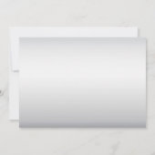 Roze zilveren witte bloem Bewaar de datum Save The Date (Achterkant)