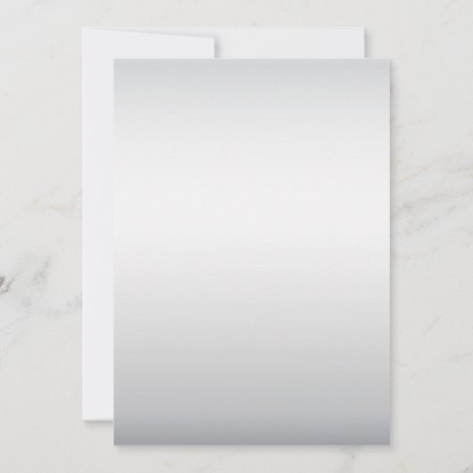 Roze Zilveren Witte Bloemen Huwelijksuitnodiging Kaart (Achterkant)