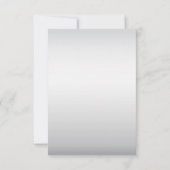 Roze Zilveren Witte Bloemen RSVP Kaart (Achterkant)