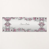 Roze Zilveren Witte Bloemen Yoga Mat (Voorkant (horizontaal))