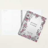 Roze Zilveren Witte Bloemplanner Planner (Display)