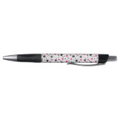 Roze Zilveren Zwarte Sterren Pen (Bodem)