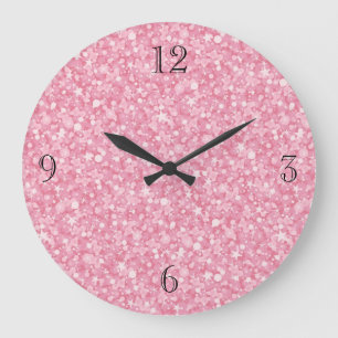 Roze zilvergradiënt. grote klok