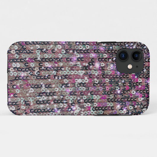Roze zilversequenties | spartelpatroon Case-Mate iPhone case (Achterkant (horizontaal))