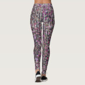 Roze zilversequenties | spartelpatroon   leggings (Achterkant)