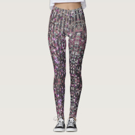 Roze zilversequenties | spartelpatroon   leggings