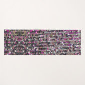 Roze zilversequenties | spartelpatroon yogamat (Voorkant (horizontaal))