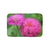 Roze Zinna Flowers Badmat (Voorkant)