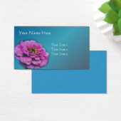 Roze Zinnia Bloedvlakke Natuur Visitekaartjes (Bureau)