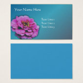 Roze Zinnia Bloedvlakke Natuur Visitekaartjes (Voorkant /achterkant)