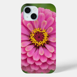 Roze zinnia - bloem iPhone 15 case