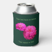Roze Zinnia Bloemen gepersonaliseerd Blikjeskoeler (Blikje Achterkant)