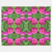 Roze Zinnia bloemenpaar Abstract Fleece Deken (Voorkant (Horizontaal))