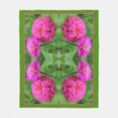 Roze Zinnia bloemenpaar Abstract Fleece Deken (Voorkant)