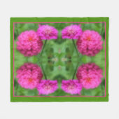 Roze Zinnia bloemenpaar Abstract Fleece Deken (Voorkant (Horizontaal))