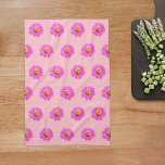 Roze Zinnia Bloemloze flacon op Theedoek<br><div class="desc">Naadloos patroon van Zinnia-bloem,  bedrukt op keukenhanddoek. De kleuren van de Zinnia-bloem zijn roze straalvloeren en gele schijfbloemen. Keukenhanddoeken voor bloemenontwerp,  voor de liefhebbers van bloemen of natuur.</div>