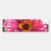 Roze Zinnia Bumpersticker (Voorkant)