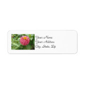 Roze Zinnia Etiket (Voorkant)