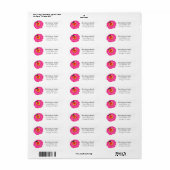 Roze Zinnia Floral Return Address Labels (Full Sheet)