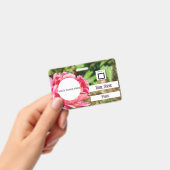 Roze Zinnia Flower Custom Afbeelding Logo Naam Tit Badge (Handheld)