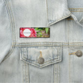 Roze Zinnia Flower Custom Afbeelding Logo Naam Tit Naamplaatje (In situ)