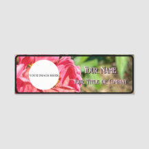 Roze Zinnia Flower Custom Afbeelding Logo Naam Tit