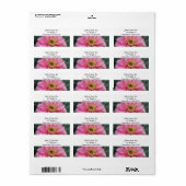 Roze Zinnia Flower Etiket (Full Sheet)