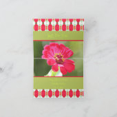 Roze Zinnia Flower Kaart (Binnen)