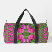 Roze Zinnia Flower Pair Abstract Gepersonaliseerd Plunjezak (Achterkant)