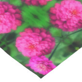 Roze Zinnia Flower Pair Sluiten Abstract Patroon Korte Tafelloper (Hoek)