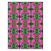 Roze Zinnia Flower Pair Sluiten Abstract Patroon Tafelkleed (Voorkant)