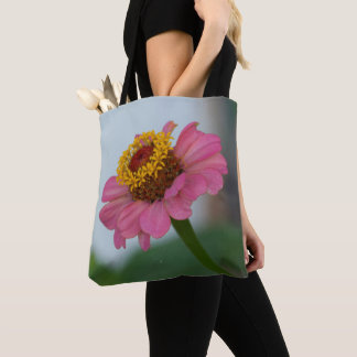 Roze Zinnia Flower Tote Bag