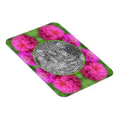 Roze Zinnia Flowers Lijst Creëer Uw eigen foto Magneet (Rechterzijde)