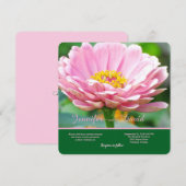 Roze Zinnia Huwelijksuitnodiging Kaart (Voorkant / Achterkant)