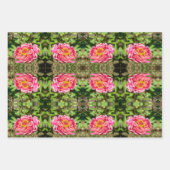 Roze Zinnia met Geel Centrum Inpakpapier Vel (Voorkant 2)