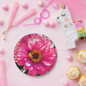 Roze Zinnia Papieren Bordje (Feest)