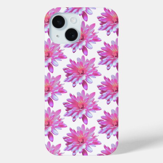 Roze zinnia, roze maaltijd,  bloempatroon Case-Mate iPhone case (Achterkant)