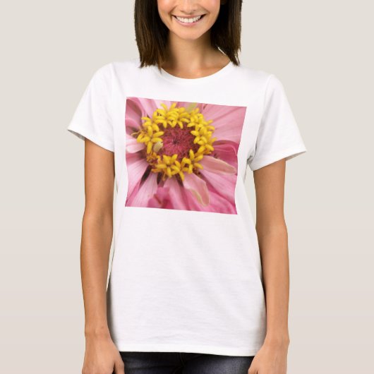 Roze Zinnia-Shirt T-shirt (Voorkant)