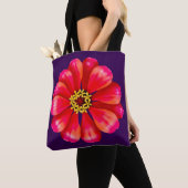 Roze Zinnia Tote Bag (Dichtbij)